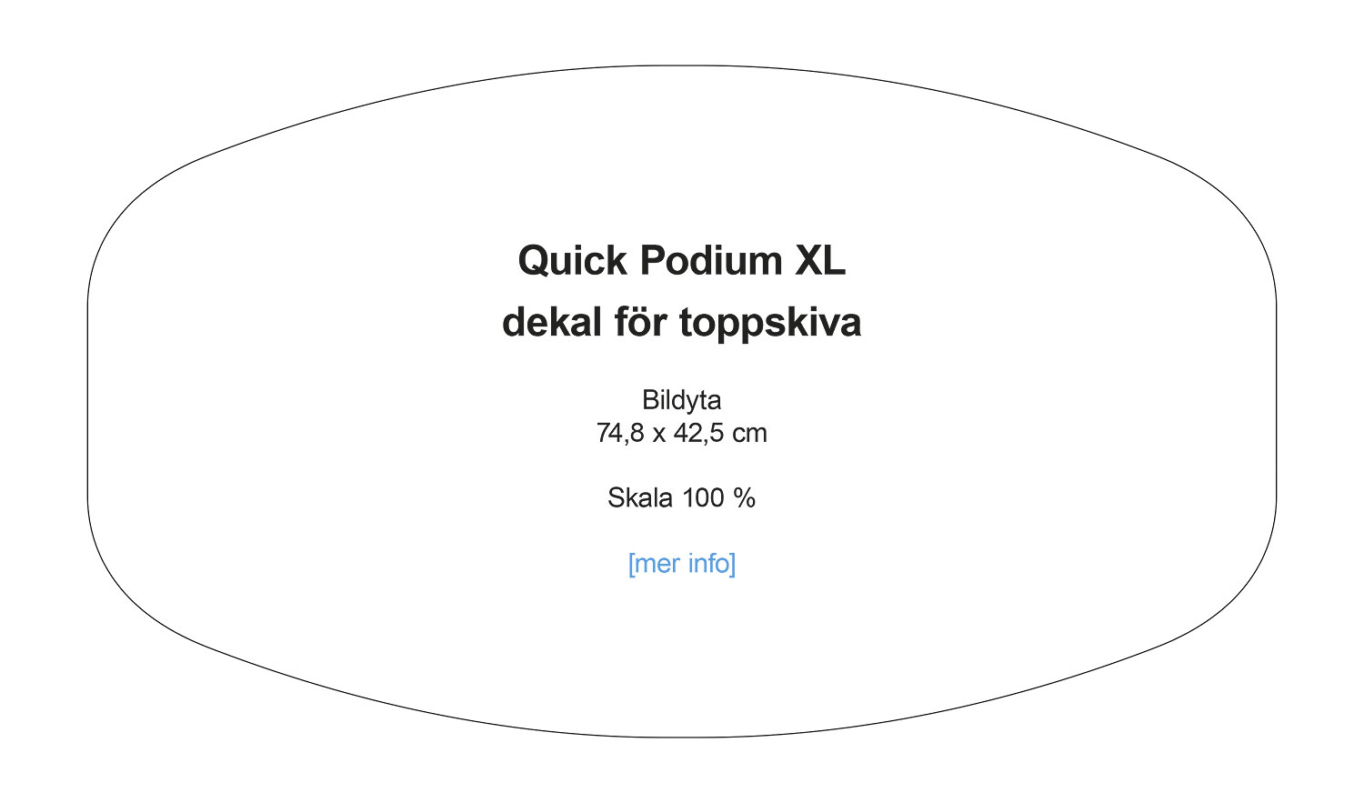 Quick Podium XL Backlit (LED) topp originalmall